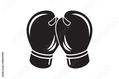 Boxing Gloves silhouette  vector illustration, Boxing Gloves silhouette 