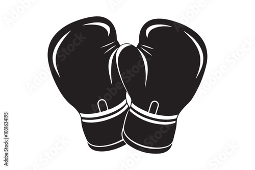 Boxing Gloves silhouette  vector illustration, Boxing Gloves silhouette 
