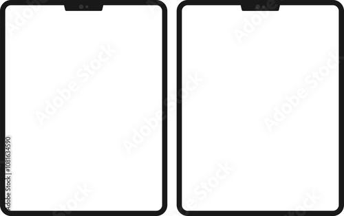 tablet blank touch screen device template