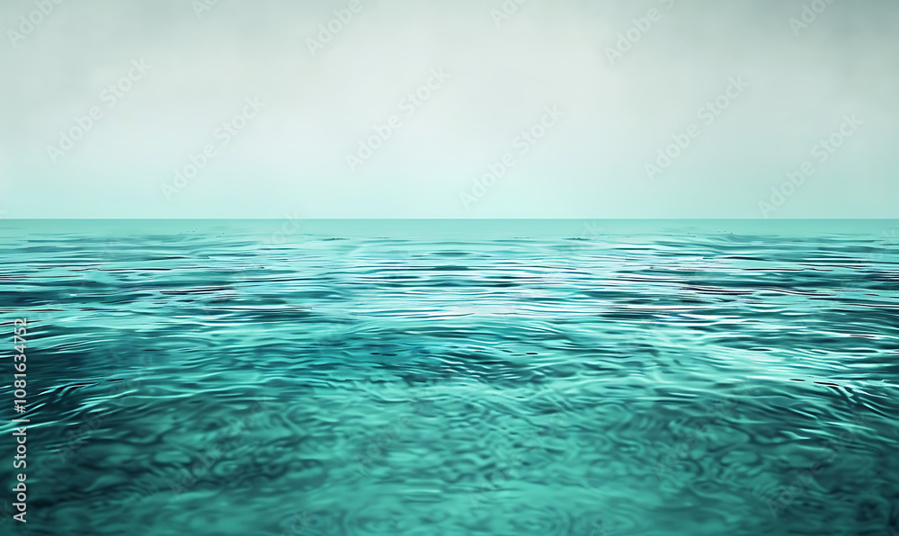 Obraz premium Teal to light aqua gradient, creating a serene, refreshing feel