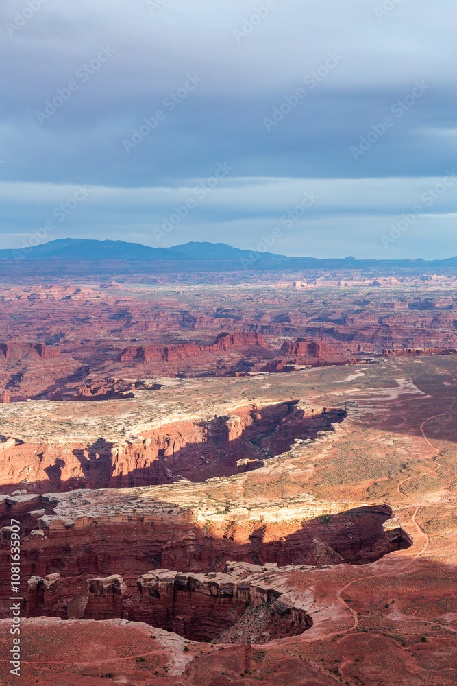 Panoramic View of Canyon and Dramatic Sky in Utah, USA Panoramic View of Canyon and Dramatic Sky in Utah, USA