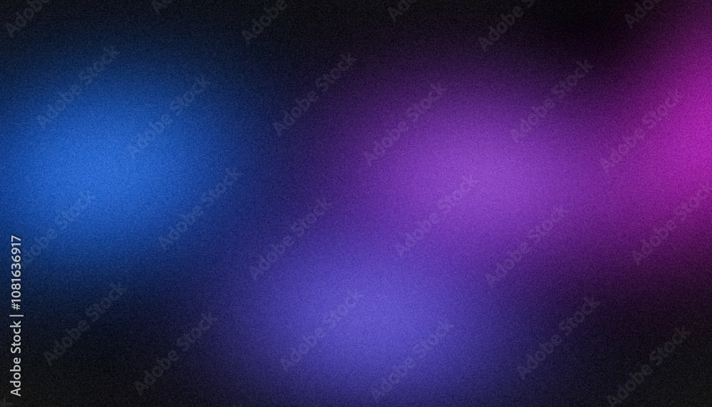 Abstract glowing color spot grainy backdrop design. Soft blue purple black color noisy gradient on dark, vibrant colors flow, shine, bright, smooth, noise texture background Abstract glowing color spot grainy backdrop design. Soft blue purple black color noisy gradient on dark, vibrant colors flow, shine, bright, smooth, noise texture background