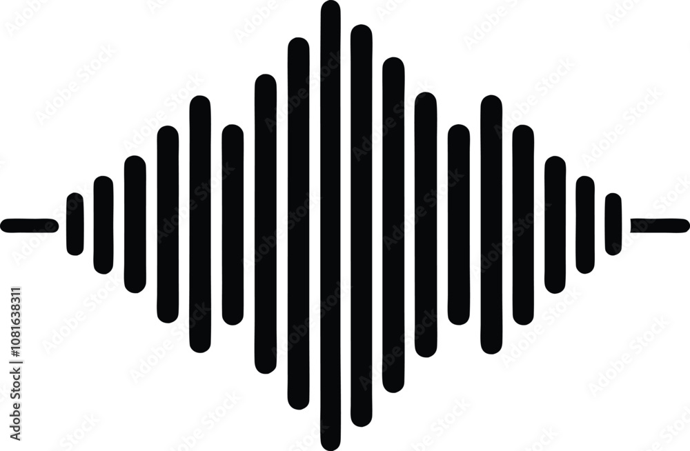 Vector sound wave icon , radio wave icon, music sound waves black Vector sound wave icon , radio wave icon, music sound waves black