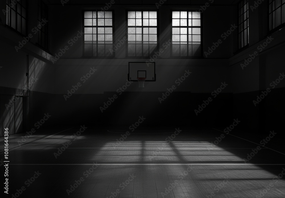 Basketball Court Shadows.