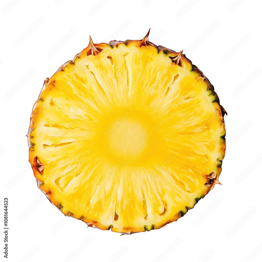 Pineapple slice isolated on transparent background Pineapple slice isolated on transparent background