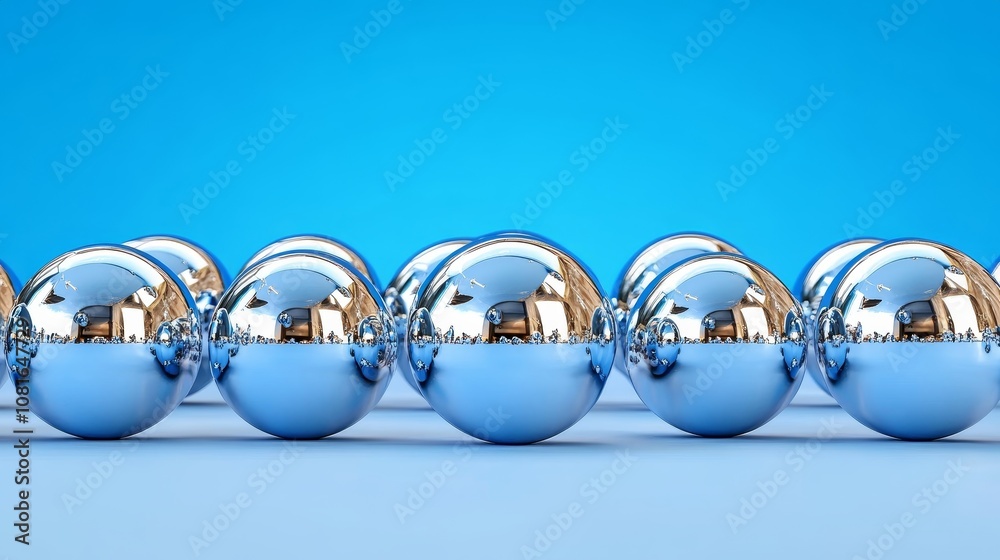 Reflective Chrome Balls Abstract Background Minimalist Design Concept Reflective Chrome Balls Abstract Background Minimalist Design Concept