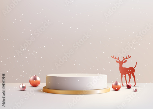 Festive Winter Scene with C...