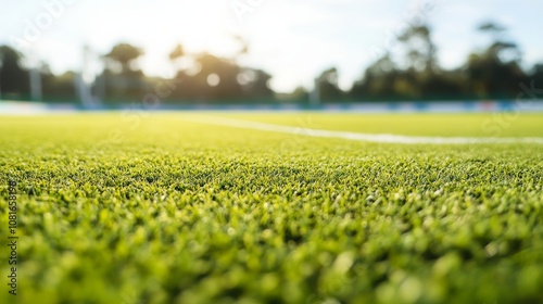 A cricket pitch with grass surface, outdoor setting in the afternoon, Classic style