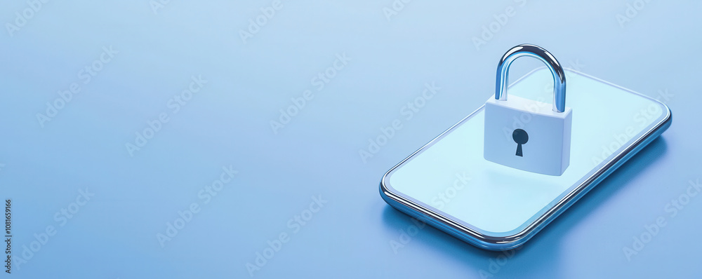 smartphone with padlock symbolizes mobile security and privacy. This represents importance of safeguarding personal information in digital banking smartphone with padlock symbolizes mobile security and privacy. This represents importance of safeguarding personal information in digital banking