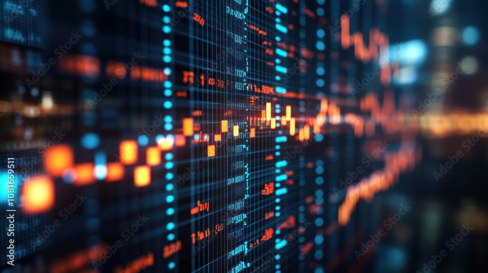 Abstract digital background with glowing lines and numbers, representing data, technology, and information flow. Abstract digital background with glowing lines and numbers, representing data, technology, and information flow.