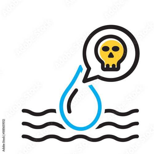 Vector multi color icon for Contaminated