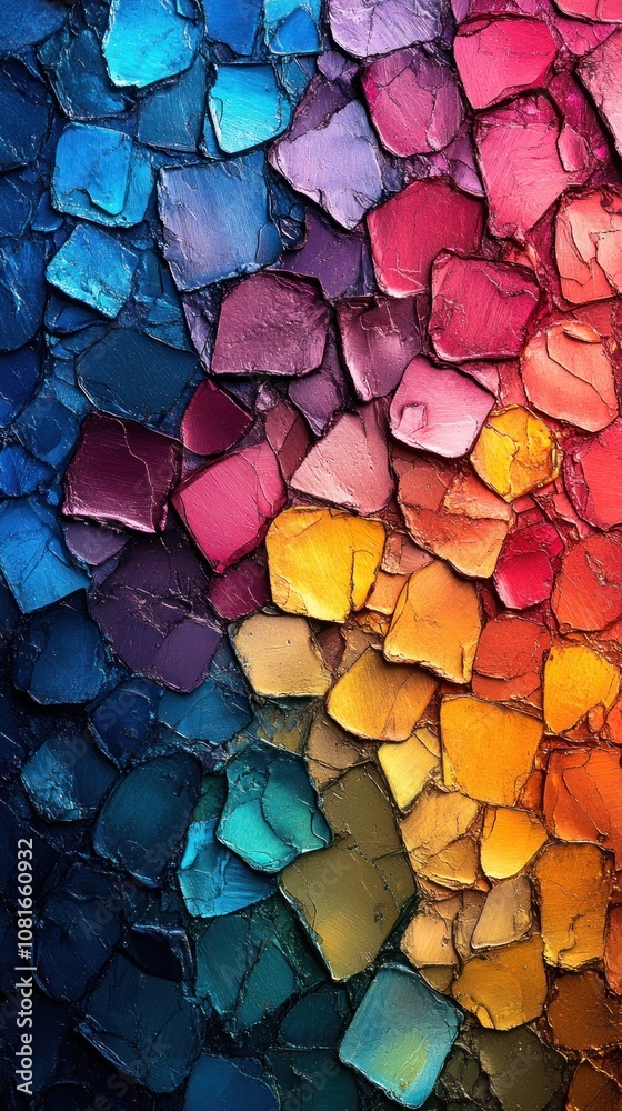 Colorful mosaic pattern with vibrant hues and textured tiles. Colorful mosaic pattern with vibrant hues and textured tiles.