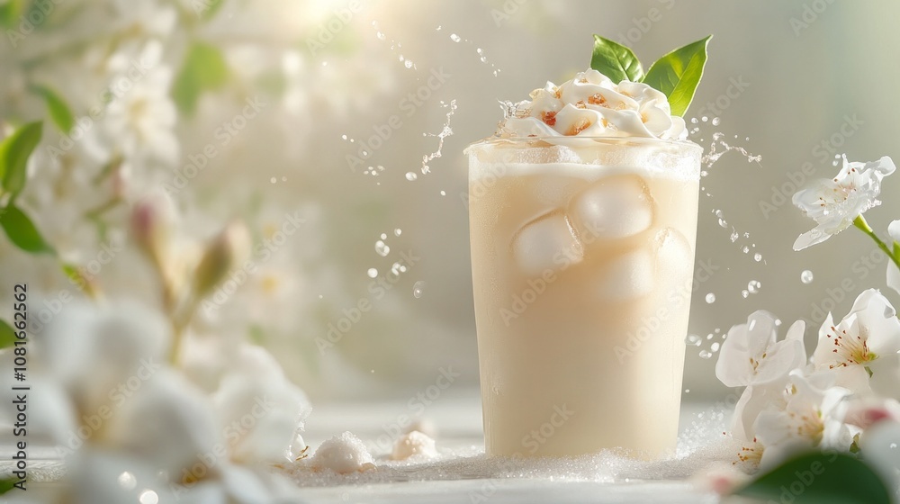 A cup of ice cream with whipped cream on top A cup of ice cream with whipped cream on top