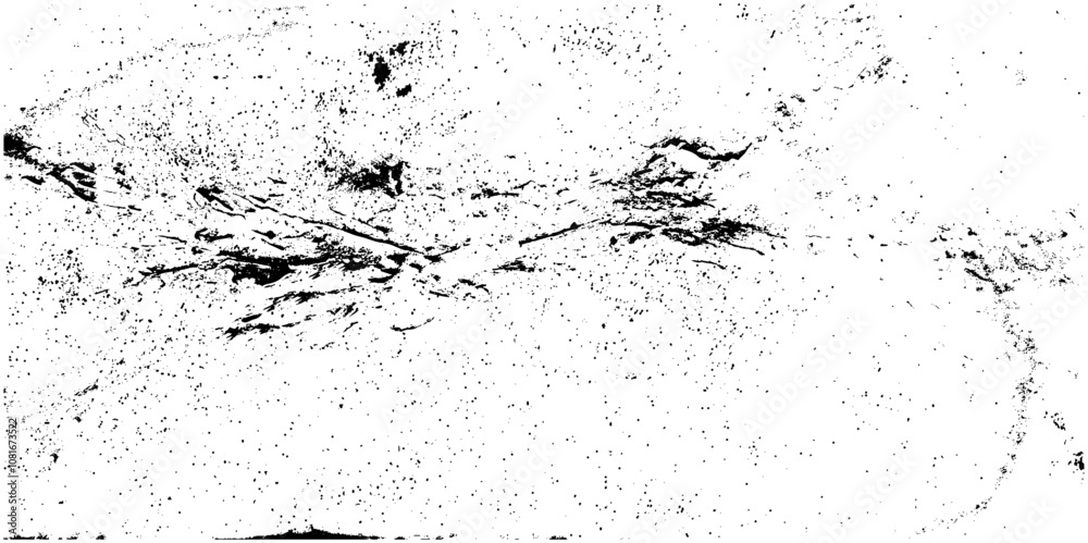 Naklejka premium Distressed black texture. Dark grainy texture on white background. Dark grainy texture on white background. Dust overlay textured.