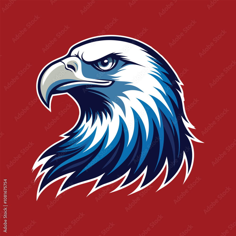 Fototapeta premium American Bald Eagle Silhouette Vector Art - Perfect for Laser Cutting, Cricut Files, and Wood Engraving