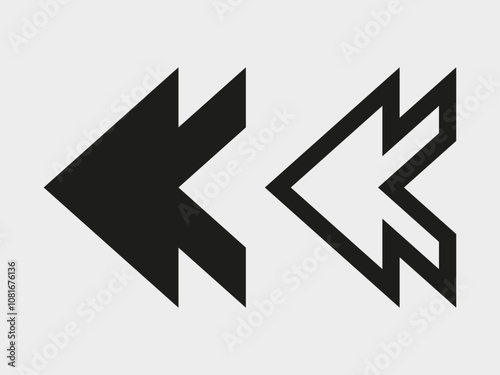 vector arrow icons symbol sign, illustration, direction, arrow, cursor