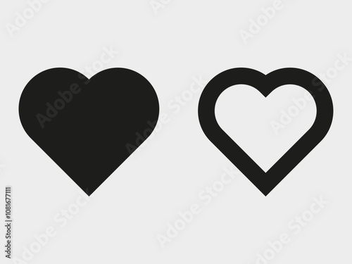 vector love icons illustration, symbol, love, sign, romance, heart shape