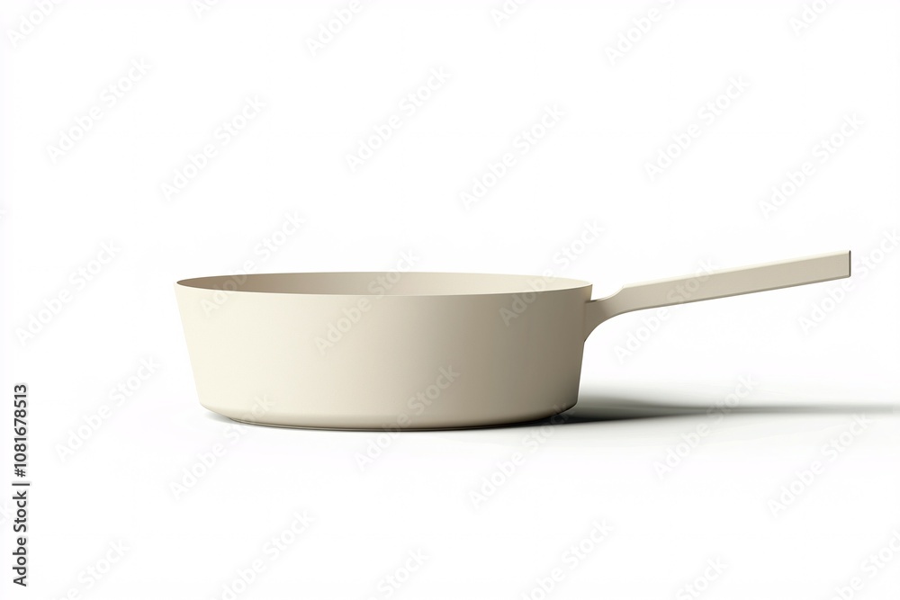 A modern minimalist pot design with a sleek handle and smooth finish, ideal for graphic use, set against a white backdrop. A modern minimalist pot design with a sleek handle and smooth finish, ideal for graphic use, set against a white backdrop.