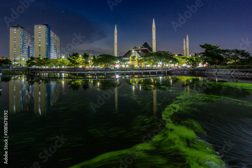 city skyline at night