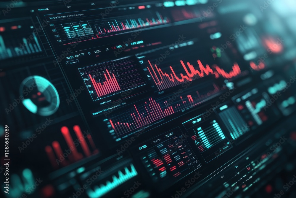 Close-up view of a computer screen displaying a variety of data visualizations, including charts, graphs, and dashboards. Close-up view of a computer screen displaying a variety of data visualizations, including charts, graphs, and dashboards.