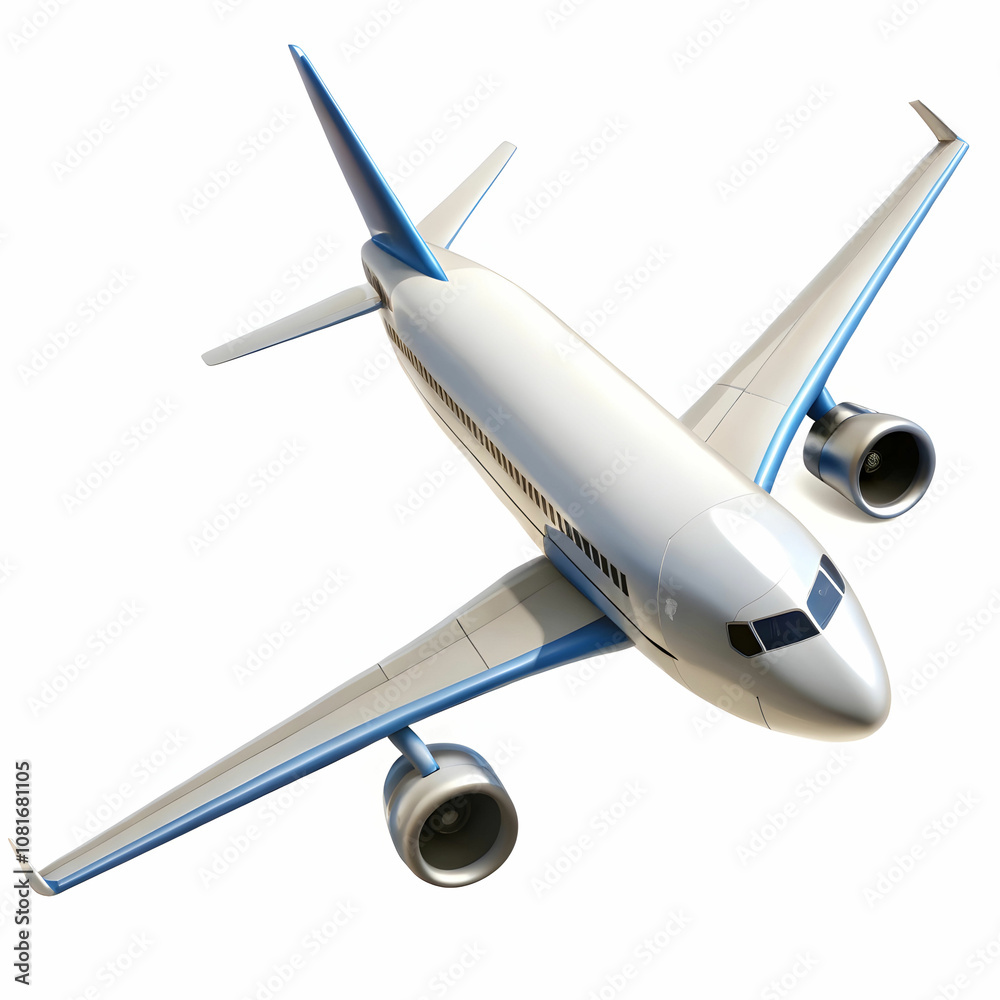 Realistic 3D Model of an Airplane in Detail Realistic 3D Model of an Airplane in Detail
