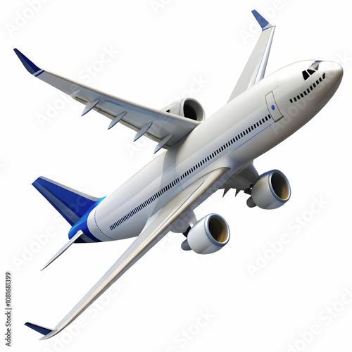 Realistic 3D Model of an Airplane in Detail