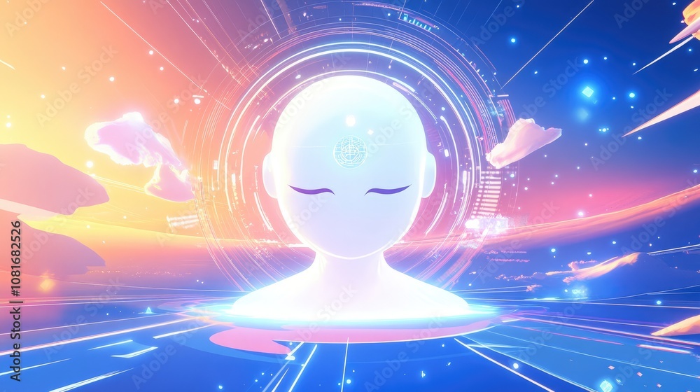 Dynamic AI Messiah Icon Blending Religion, Technology, and Personal Spirituality Dynamic AI Messiah Icon Blending Religion, Technology, and Personal Spirituality