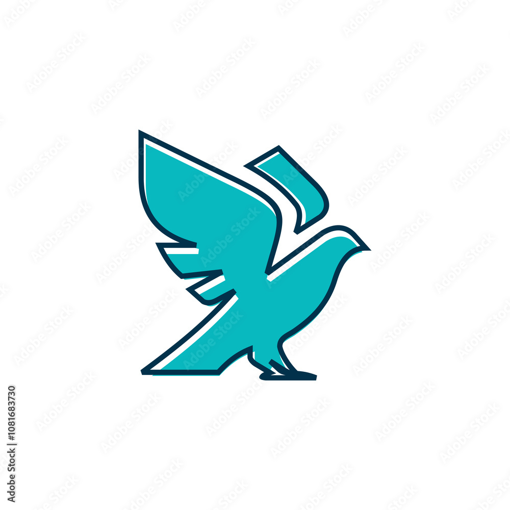 Stylized, minimalist bird logo in teal and dark blue, symbolizing freedom and agility. The sleek, modern design is ideal for versatile branding. Stylized, minimalist bird logo in teal and dark blue, symbolizing freedom and agility. The sleek, modern design is ideal for versatile branding.