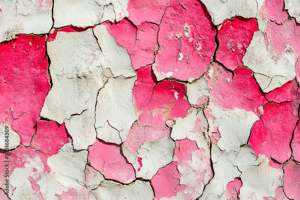 Obraz premium Pastel Tree Bark Cross-Section with Red Veins and Soft Textures