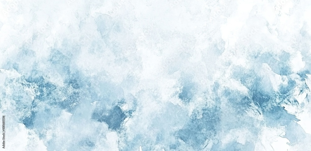 Abstract Blue Watercolor Background on White Abstract Blue Watercolor Background on White