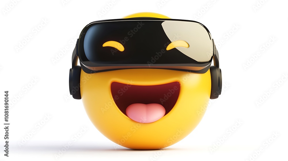 Emoticon Wearing VR Headset Emoticon Wearing VR Headset