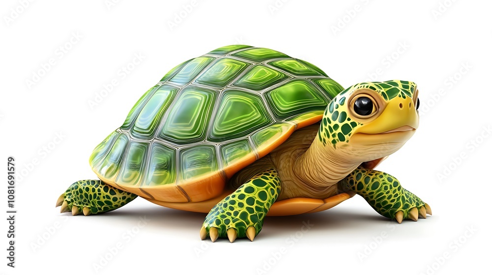 Obraz premium Cute Cartoon Turtle
