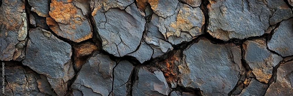 Black Rock and Tree Bark Texture: Dark Gray Stone Surface with Cracks for Design and Banner Black Rock and Tree Bark Texture: Dark Gray Stone Surface with Cracks for Design and Banner