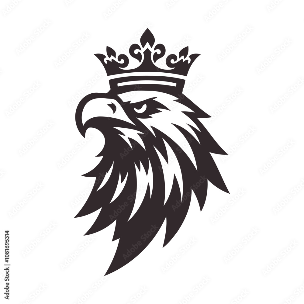 Obraz premium American Bald Eagle Silhouette Vector Art - Perfect for Laser Cutting, Cricut Files, and Wood Engraving
