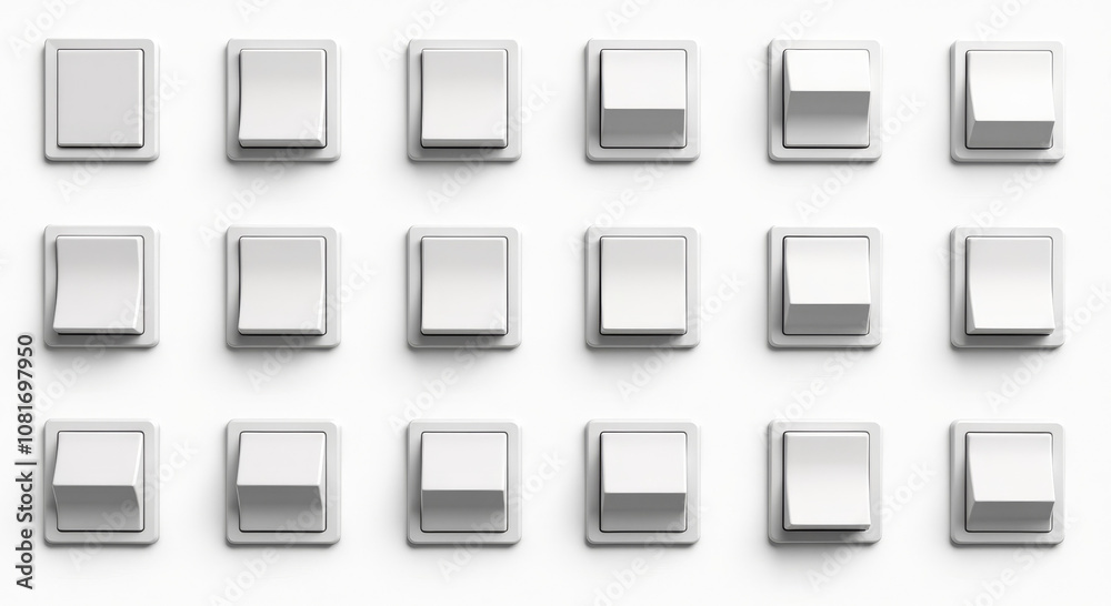 Minimalist Light Switches Pattern Illustration for Interior Design and Home Improvement Concepts Minimalist Light Switches Pattern Illustration for Interior Design and Home Improvement Concepts