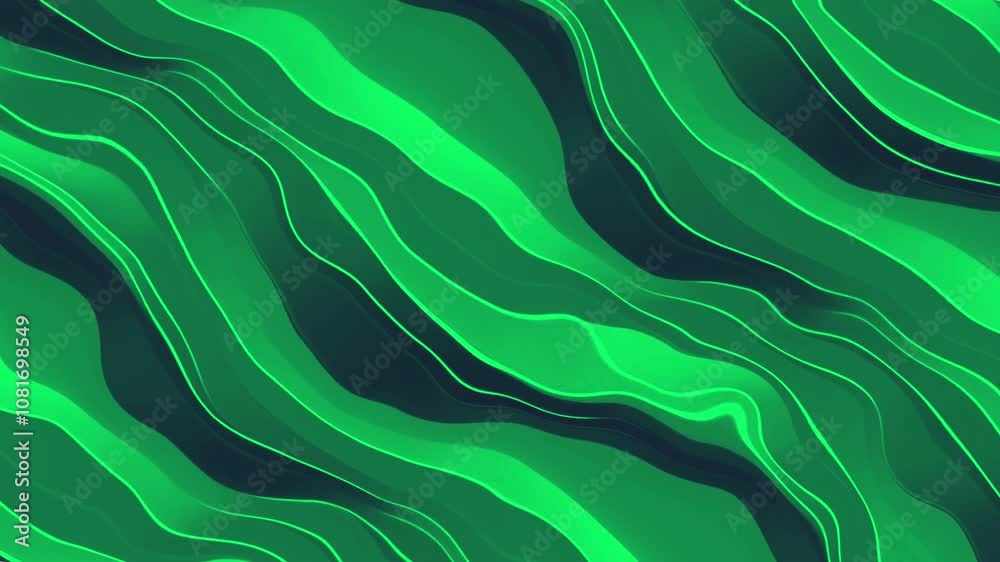 abstract green background with waves