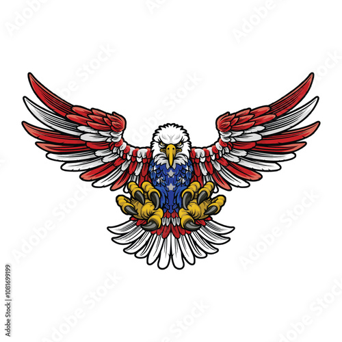 American Bald Eagle Silhouette Vector Art - Perfect for Laser Cutting, Cricut Files, and Wood Engraving