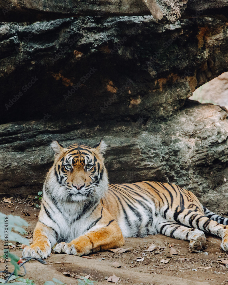 Obraz premium 座るトラ