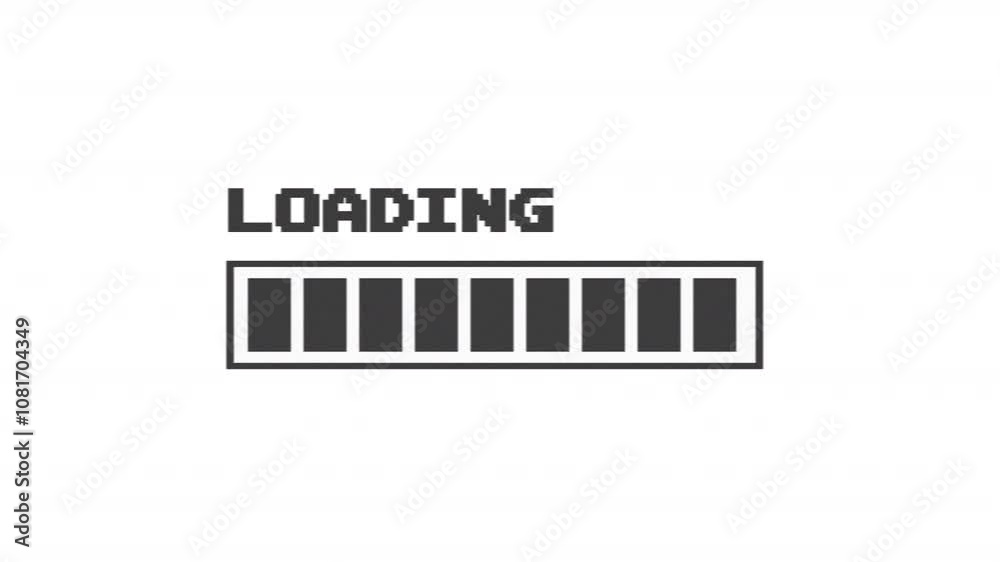 Animated loading icon in y2k style with glitch effect. Alpha channel Animated loading icon in y2k style with glitch effect. Alpha channel