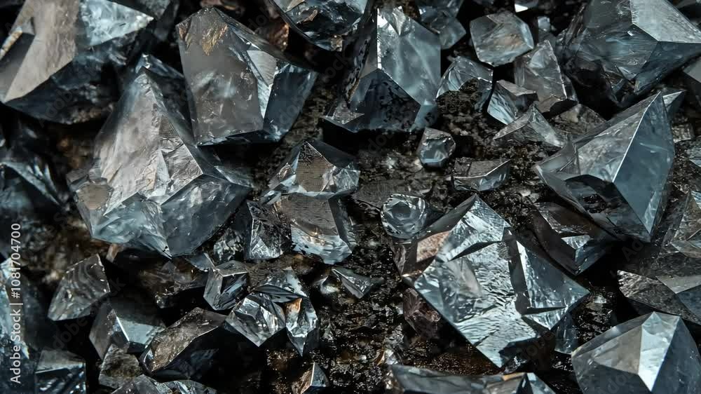 Macro shot of dark crystals. Mineral texture background. Design element for graphics or product display. Macro shot of dark crystals. Mineral texture background. Design element for graphics or product display.
