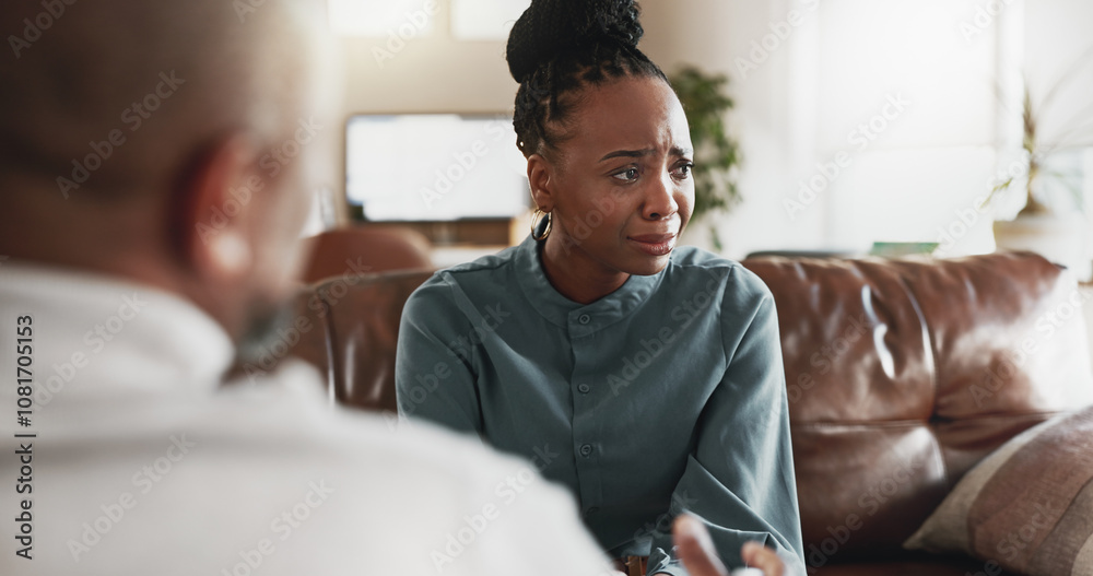 Mental health, woman crying or therapist in office for grief counseling, help or advice for healing. Sad patient, depression or psychologist in practice for loss, anxiety or consultation for support Mental health, woman crying or therapist in office for grief counseling, help or advice for healing. Sad patient, depression or psychologist in practice for loss, anxiety or consultation for support