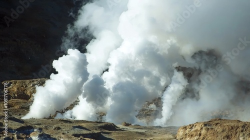 Unveiling the Power Within: Geothermal Energy Production in a Raw Landscape