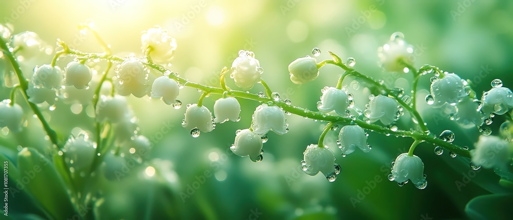 Lily of the valley, macro, raindrop delicacy, soft focus, spring purity
