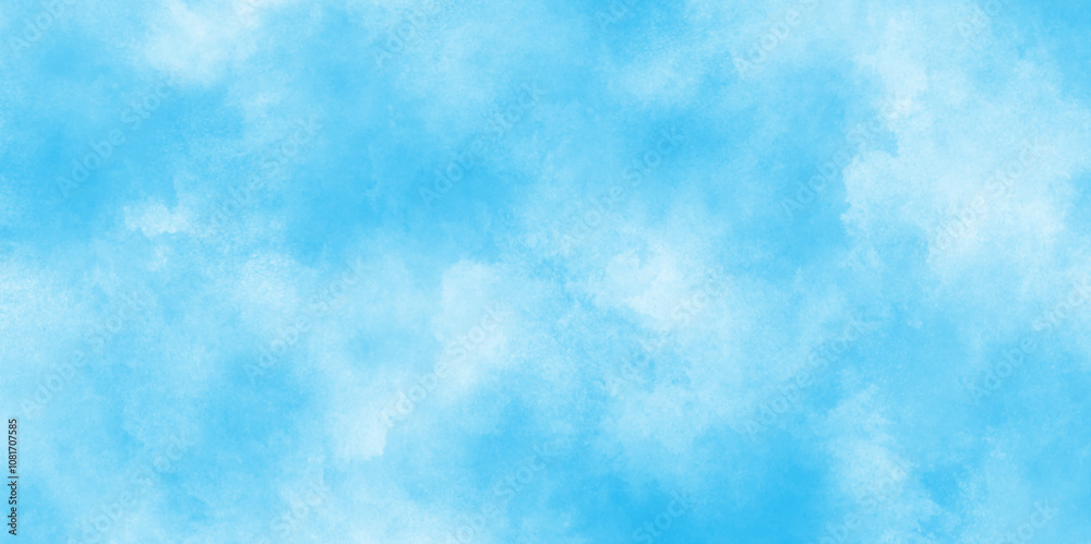 gradient light sky blue shades grunge cloudy watercolor background on white paper texture, blue watercolor abstract sky blue background, soft cloudy watercolor abstract painting background.