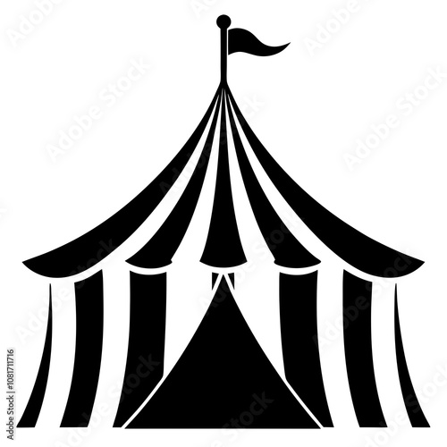 Circus Tent Silhouette vector illustration