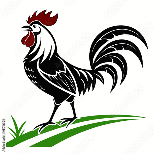 rooster vector illustration