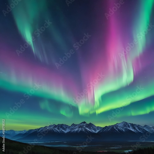 Beautiful Aurora Sky Scenery photo