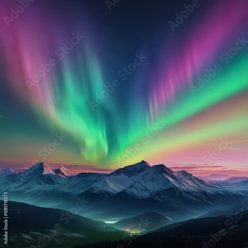 Beautiful Aurora Sky Scenery photo