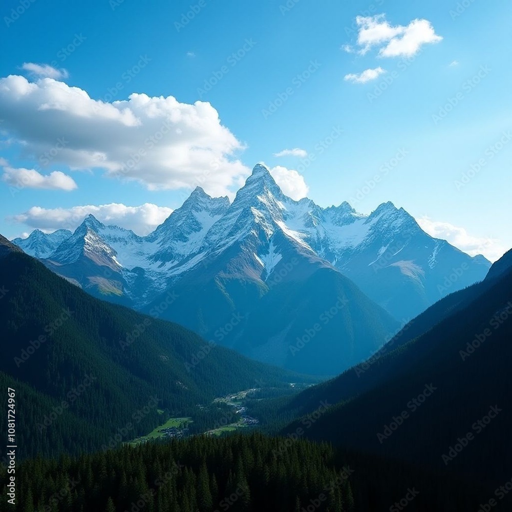 Obraz premium mountains and clouds