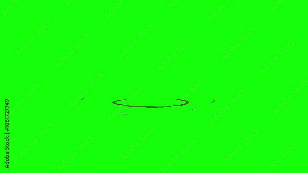 Sewer color liquid splash cartoon shape animation. 4K Green screen background (Water).